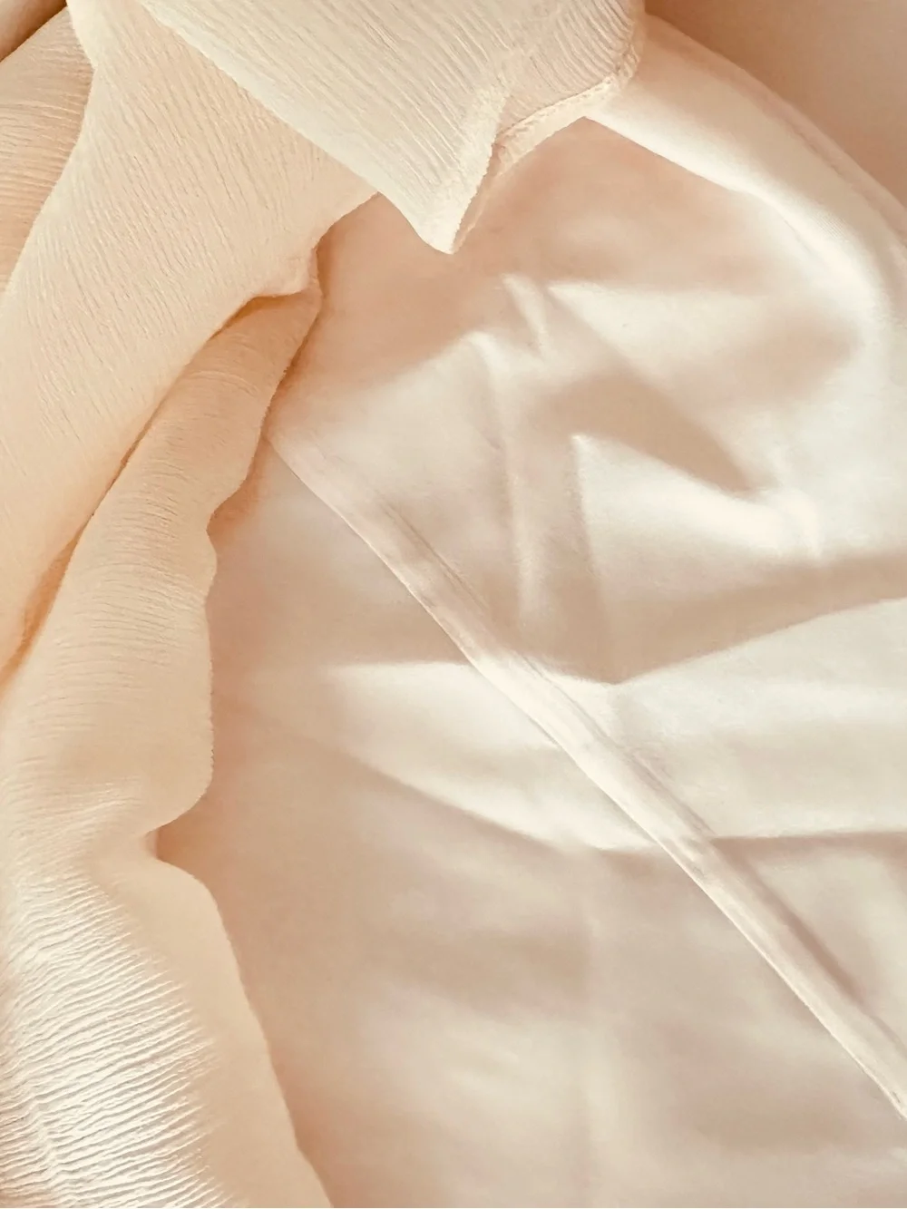 J.Crew 100% Silk Crinkle Chiffon Maxi Dress Peach Bridesmaid Wedding Size 2